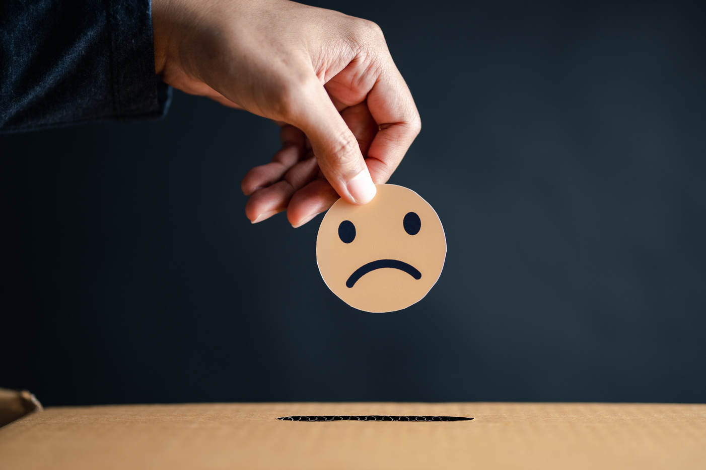 Customer Experience dissatisfied choose bad face emoticon paper