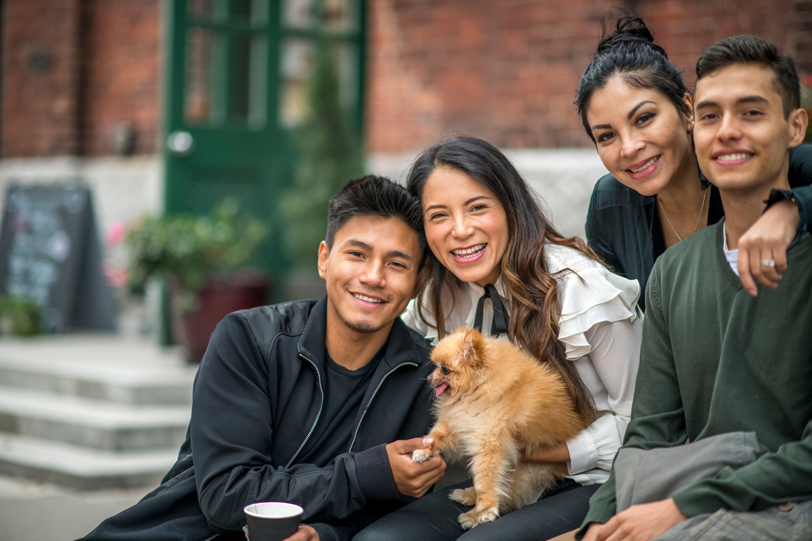 Latino/hispanic family photo of four beautiful people